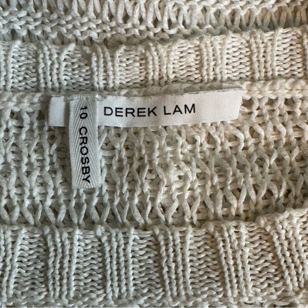 10 Crosby Derek Lam Off White Cotton Crochet Knit Sweater Size S - Picture 7 of 10